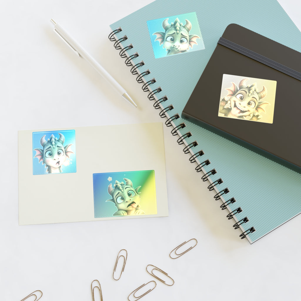 Chaotic Spiky the Dragon Sticker Sheets | Emotive Dragon Stickers