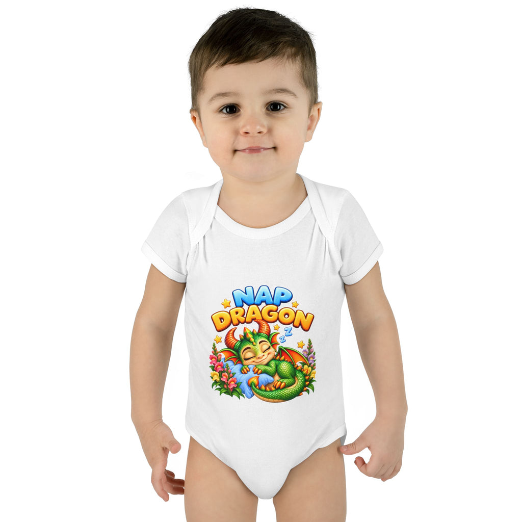 Spiky and Leo: Nap Dragon – Cute Baby Dragon Infant Bodysuit