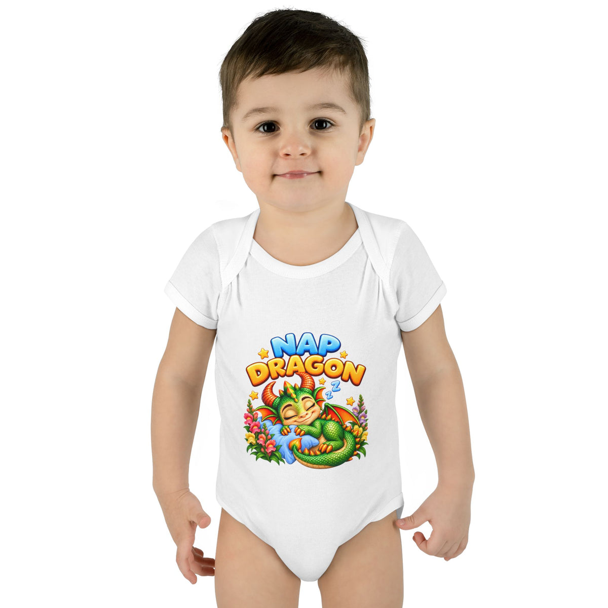 Spiky and Leo: Nap Dragon – Cute Baby Dragon Infant Bodysuit