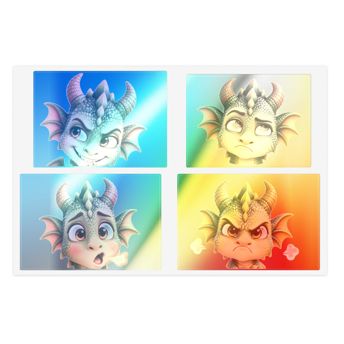 Attitude Spiky the Baby Dragon stickers
