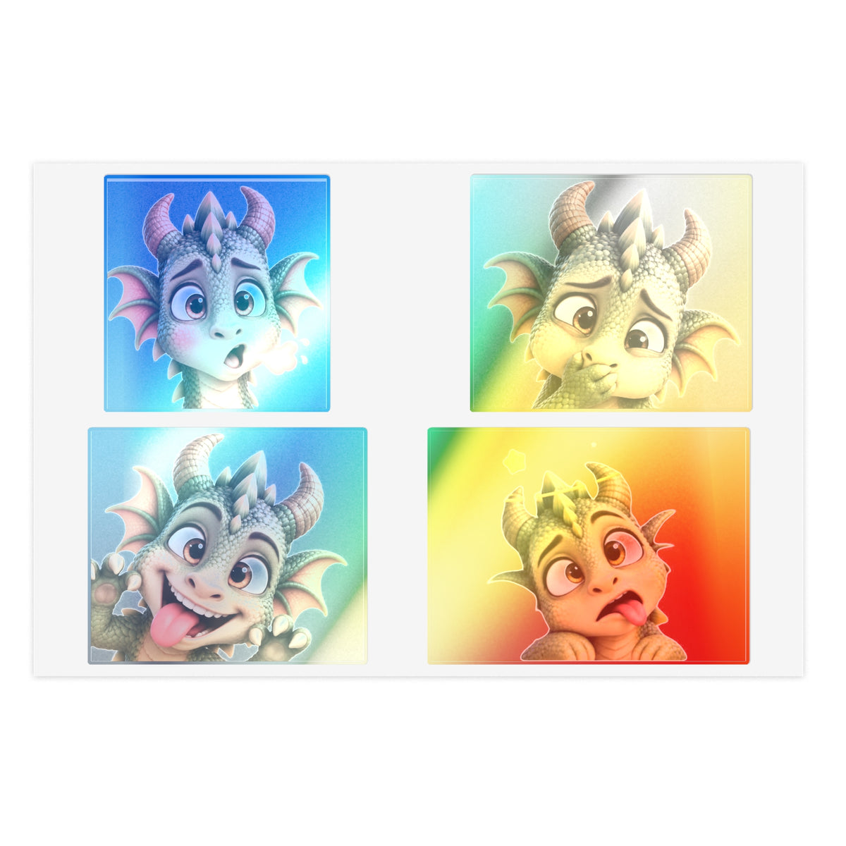 Chaotic Spiky the Dragon Sticker Sheets | Emotive Dragon Stickers