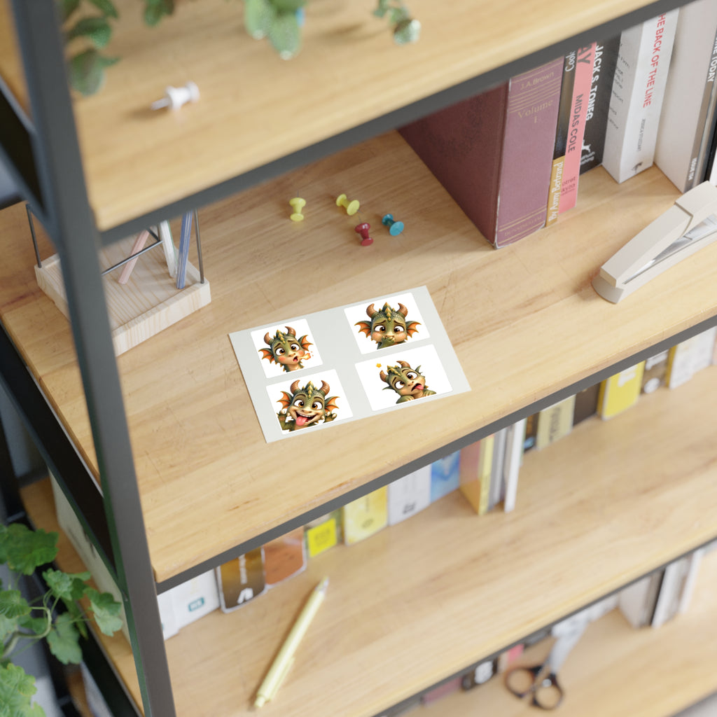 Chaotic Spiky the Dragon Sticker Sheets | Emotive Dragon Stickers