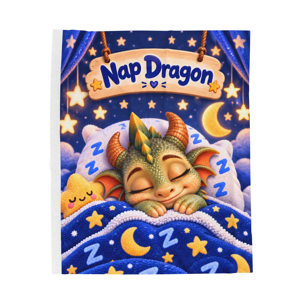 Spiky the Dragon Cute Sleeping Dragon Blanket