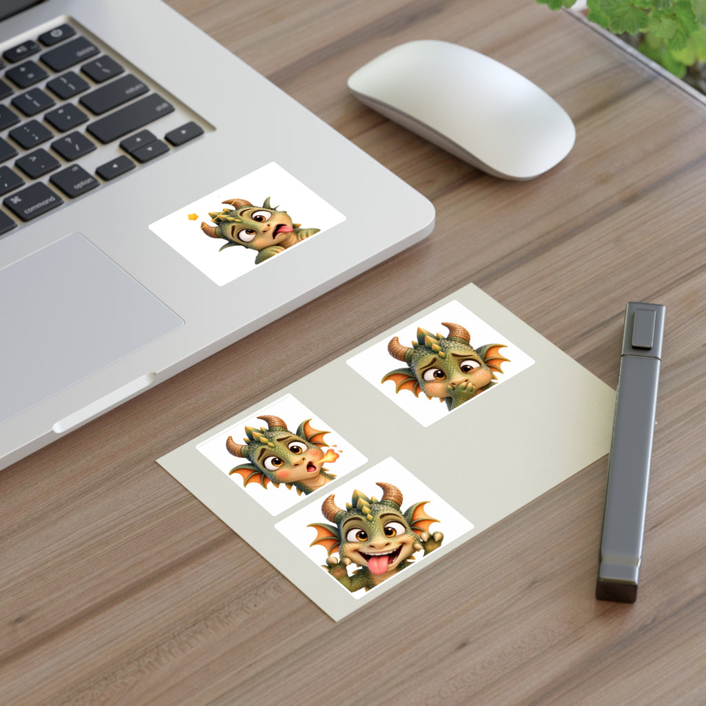 Chaotic Spiky the Dragon Sticker Sheets | Emotive Dragon Stickers