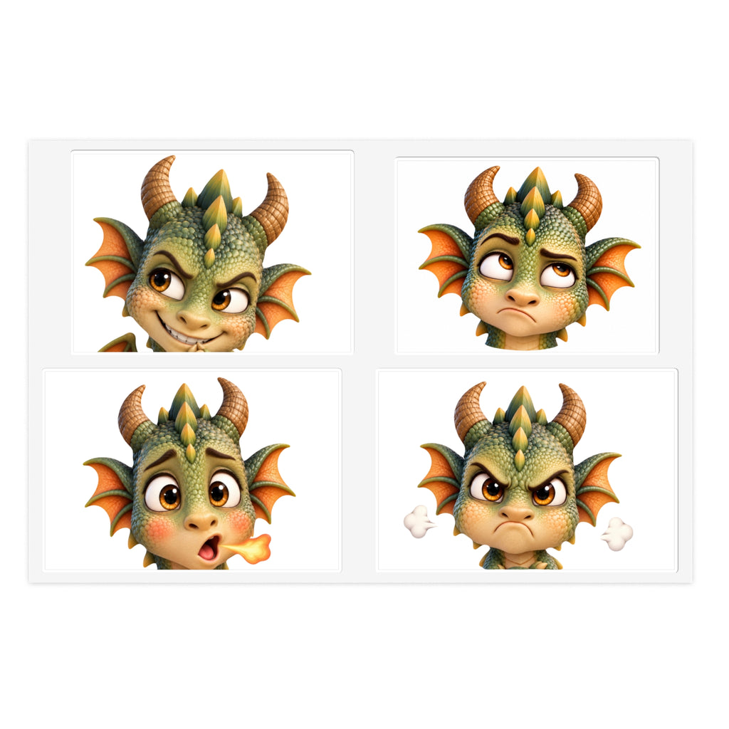 Attitude Spiky the Baby Dragon stickers