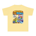 Spiky and Leo Missed The Boat Youth T-shirt in Butter Yellow