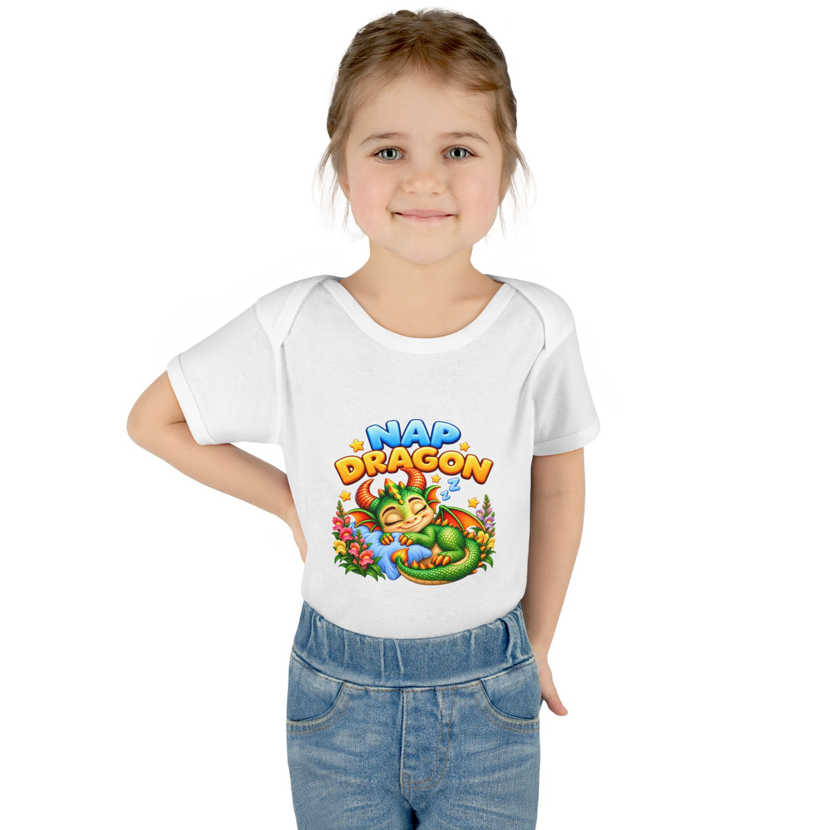 Spiky and Leo: Nap Dragon – Cute Baby Dragon Infant Bodysuit