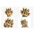 Chaotic Spiky the Dragon Sticker Sheets | Emotive Dragon Stickers