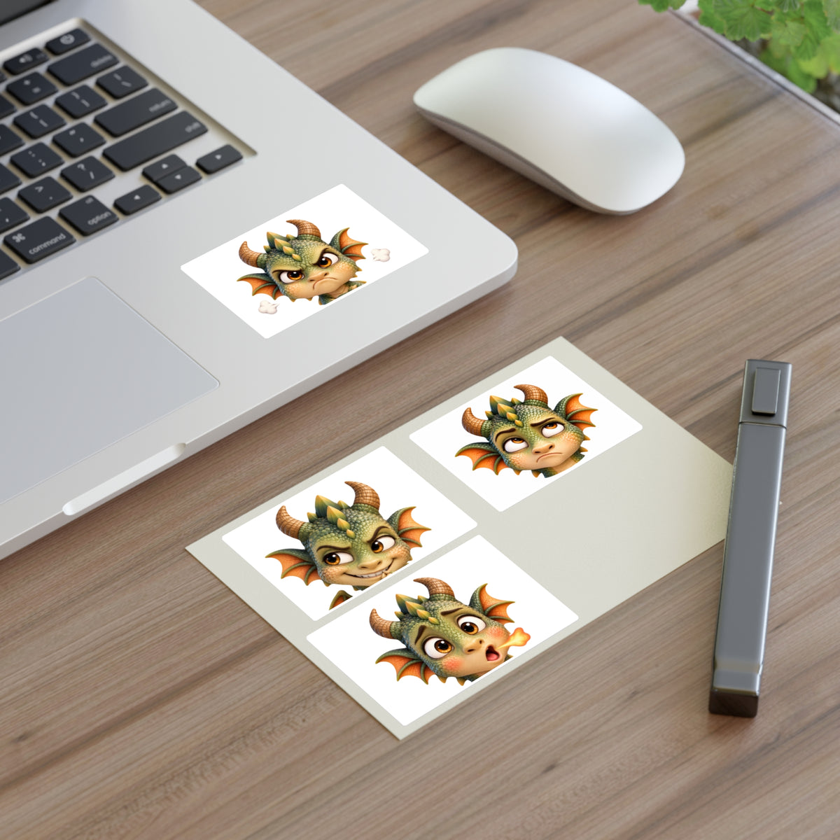 Attitude Spiky the Baby Dragon stickers