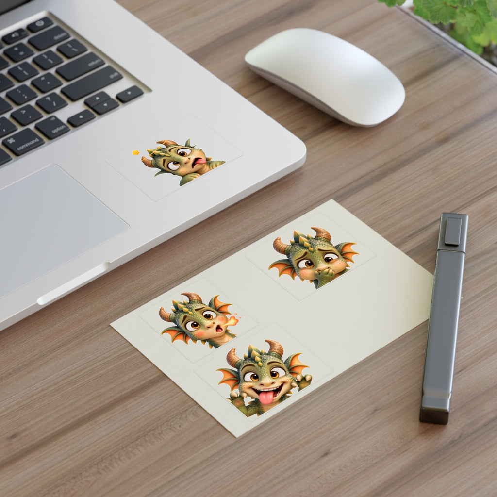 Chaotic Spiky the Dragon Sticker Sheets | Emotive Dragon Stickers