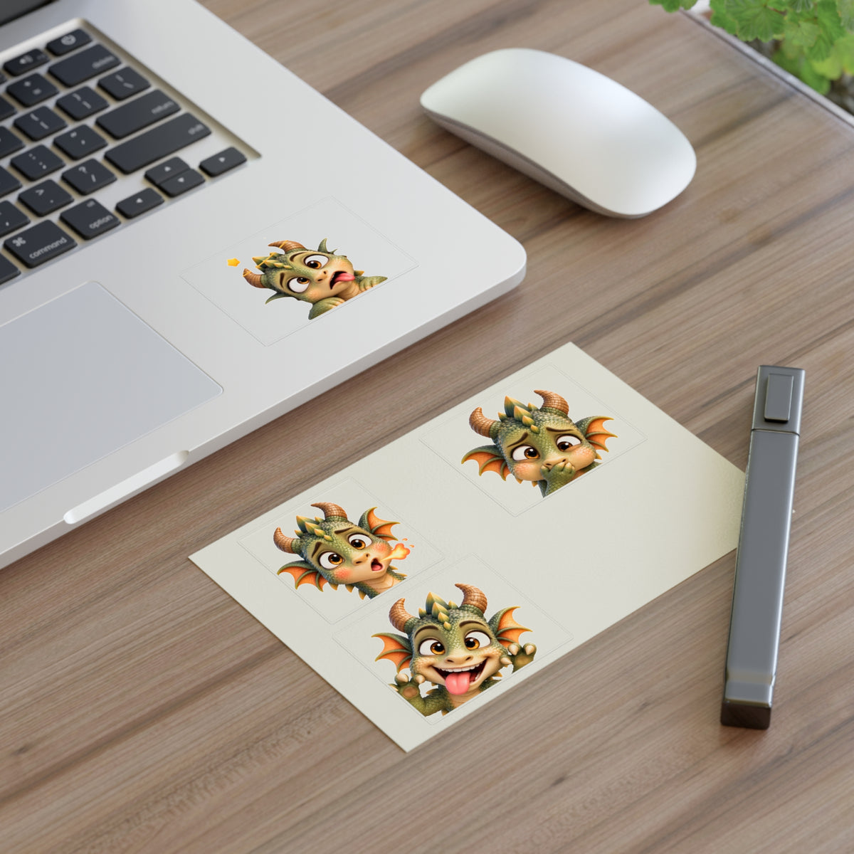 Chaotic Spiky the Dragon Sticker Sheets | Emotive Dragon Stickers
