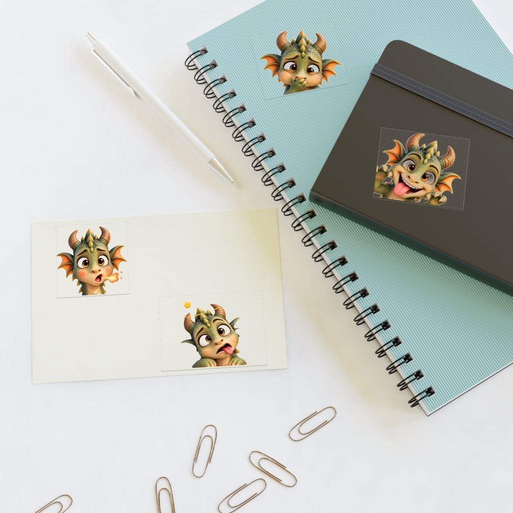 Chaotic Spiky the Dragon Sticker Sheets | Emotive Dragon Stickers
