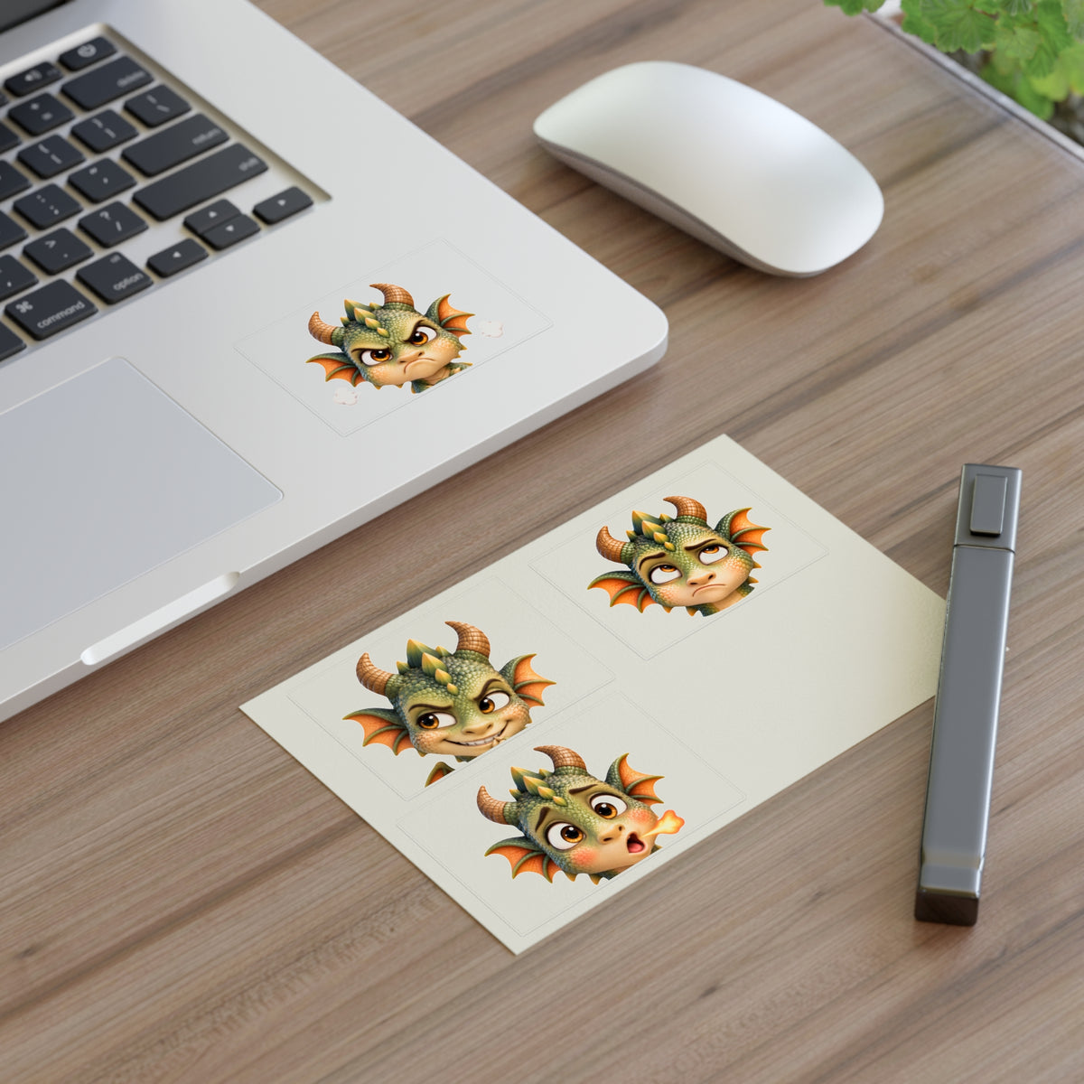 Attitude Spiky the Baby Dragon stickers